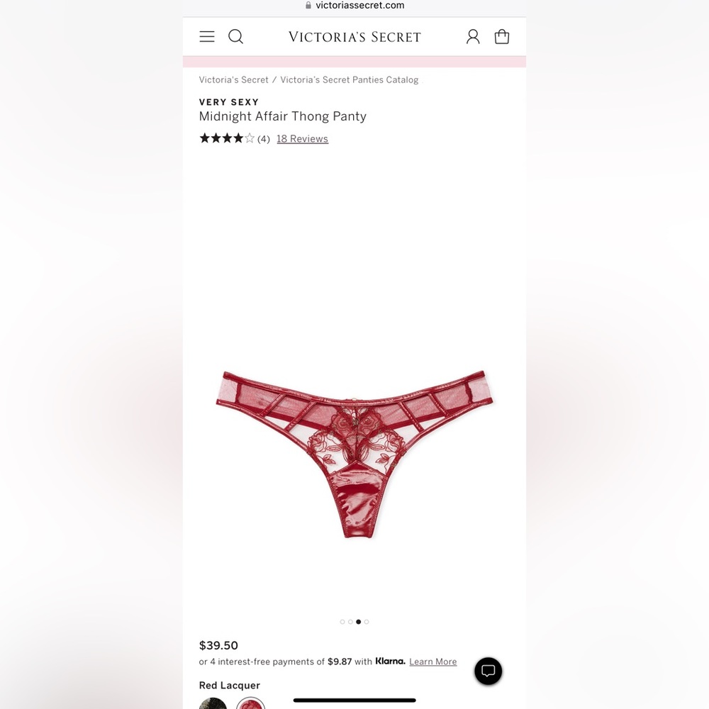 Victoria’s Secret Midnight Affair Thong